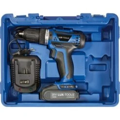 LUX-TOOLS 20 V Akku-Bohrschrauber ABS-20Li Inkl. 1,5 Ah Akku, Mit Koffer -Heimwerkzeuge Geschäft 4007873808036 S03 180719