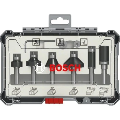 Bosch Rand- Und Kantenfräser Set 8 Mm Schaft 6-teilig 3 Bosch Rand- Und Kantenfräser Set 8 Mm Schaft 6-teilig