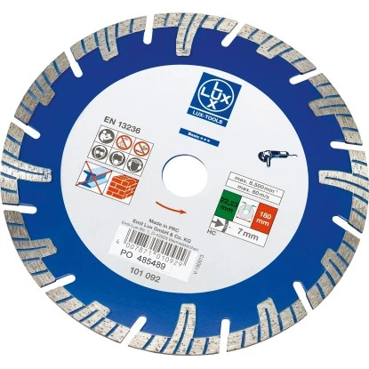 LUX Diamant-Trennscheibe Classic Stein Mittelhart Segmentiert Ø 180 Mm 3 LUX Diamant-Trennscheibe Classic Stein Mittelhart Segmentiert Ø 180 Mm